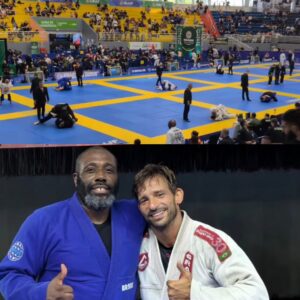 Everette competing in Brazil at the 2026 IBJJF Brasileiro Championships 