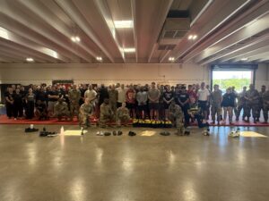 Burning River BJJ Coaches teaching a combative course to the soldiers of the Ohio National Guard Delta Company.